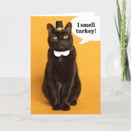 Cartão De Festividades Feliz Dia de Ação de Graças para qualquer gato per
