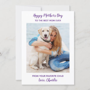 Cartão De Festividades Feliz Dia de as mães Cachorro Mãe Personalizada 