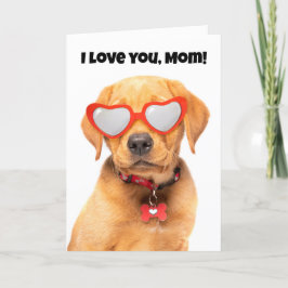 Cartão De Festividades Feliz Dia de as mães Cute Labrador Puppy