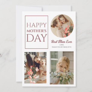 Cartão De Festividades Feliz dia de as mães Foto simples de script mode