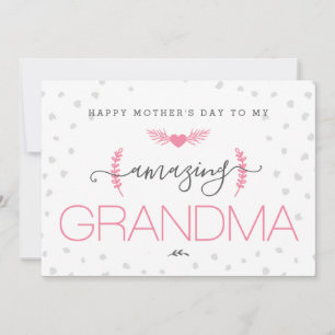 Cartão De Festividades Feliz Dia de as mães para minha avó
