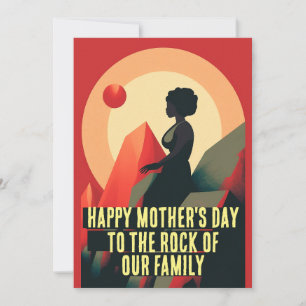 Cartão De Festividades Feliz Dia de as mães para o Rochedo de Nossa Famíl