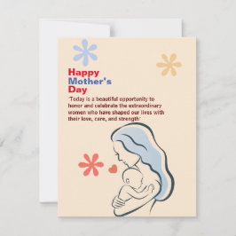 Cartão De Festividades Feliz Dia de as mães Saudação