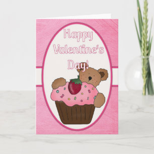 Cartão De Festividades Feliz dia de os namorados/Placa de Cupcake d1