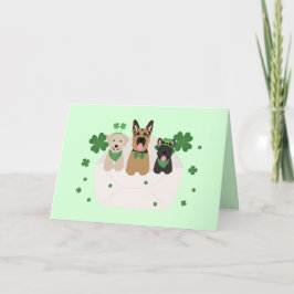 Cartão De Festividades Feliz Dia de São Patrício Cachorro Correio