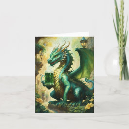 Cartão De Festividades Feliz Dia de São Patrício Dragão