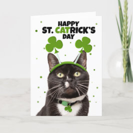 Cartão De Festividades Feliz Dia de São Patrício para qualquer gato com f
