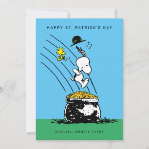 Cartão De Festividades Feliz Dia de São Patrício Woodstock