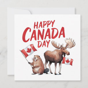 Cartão De Festividades Feliz Dia do Canadá