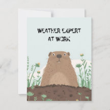 Feliz Dia do Groundhog Cute Colorido Woodchuck