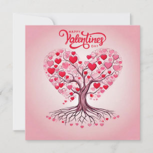 Cartão De Festividades Feliz Dia dos Namorados Árvore do Amor 