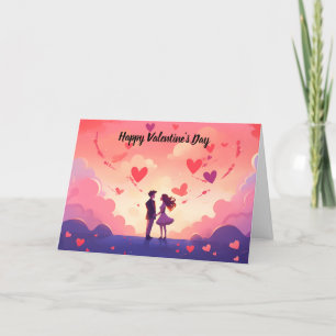 Cartão De Festividades Feliz Dia dos Namorados Casal