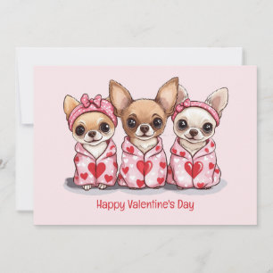 Cartão De Festividades Feliz Dia dos Namorados Chihuahua Dogs