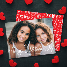 Cartão De Festividades Feliz Dia dos Namorados com Uma Foto - Letra Diver
