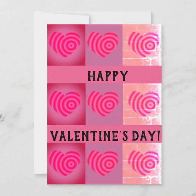 Cartão De Festividades Feliz Dia dos Namorados Corações (Frente)