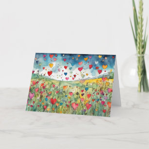 Cartão De Festividades Feliz Dia dos Namorados Corações