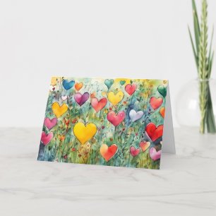 Cartão De Festividades Feliz Dia dos Namorados Corações 