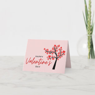 Cartão De Festividades Feliz Dia dos Namorados Corações Rosa e Vermelhos