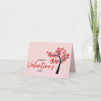 Cartão De Festividades Feliz Dia dos Namorados Corações Rosa e Vermelhos