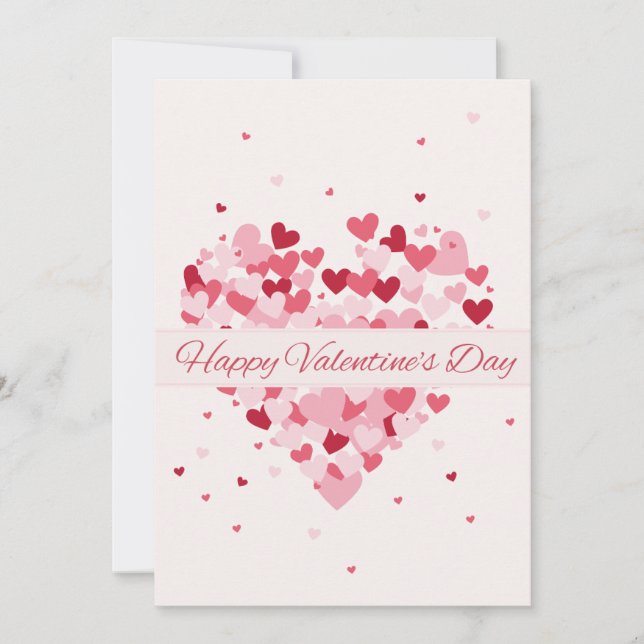 Cartão De Festividades Feliz Dia dos Namorados (em escrita rosa elegante) (Frente)