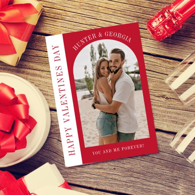 Cartão De Festividades Feliz Dia dos Namorados Foto romântica moderna (Criador carregado)