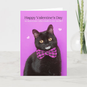 Cartão De Festividades Feliz Dia dos Namorados Gato Engraçado Com Grande