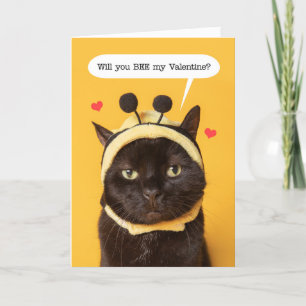 Cartão De Festividades Feliz Dia dos Namorados Gato Vestido de Fantasia d