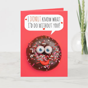 Cartão De Festividades Feliz Dia dos Namorados Humor de Donut