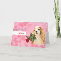 Feliz Dia dos Namorados Mãe Com Cachorro E Rosa