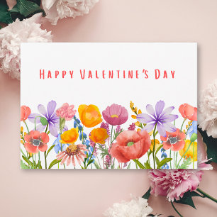 Cartão De Festividades Feliz Dia dos Namorados para a Esposa - Flores Doc