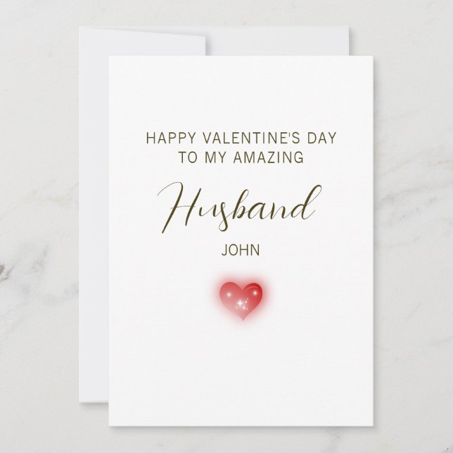 Cartão De Festividades Feliz Dia dos Namorados para o Meu Marido Incrível (Frente)