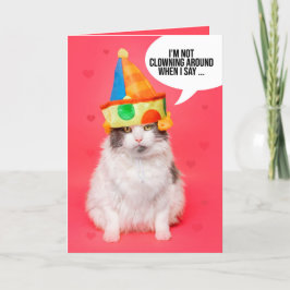 Cartão De Festividades Feliz Dia dos Namorados para qualquer gato engraça