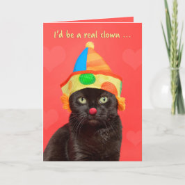 Cartão De Festividades Feliz Dia dos Namorados para qualquer gato engraça