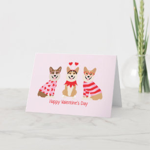Cartão De Festividades Feliz Dia dos Namorados Pembroke Galsh Corgi Cães