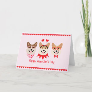 Cartão De Festividades Feliz Dia dos Namorados Pembroke Galsh Corgi Cães