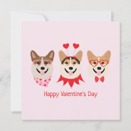 Cartão De Festividades Feliz Dia dos Namorados Pembroke Galsh Corgi Cães