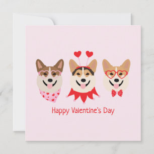 Cartão De Festividades Feliz Dia dos Namorados Pembroke Galsh Corgi Cães