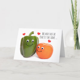 Cartão De Festividades Feliz Dia dos Namorados Pimentão e Tomate Casal