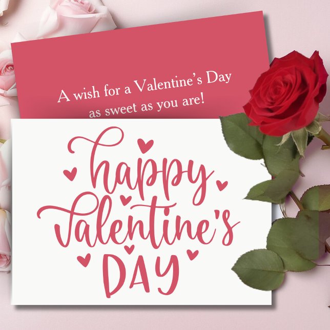 Cartão De Festividades Feliz Dia dos Namorados Roteiro Decorativo Persona (Happy Valentine's Day Decorative Script Custom Holiday Card. Add your name and a special message!)