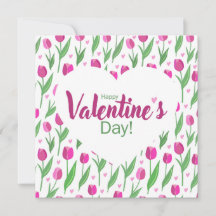 Feliz Dia dos Namorados Tulipas Rosa