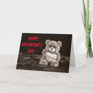 Cartão De Festividades Feliz Dia dos Namorados Urso de Pelúcia