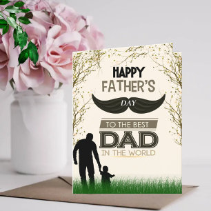 Cartão De Festividades Feliz Dia dos Pais ao Melhor Pai do Mundo 