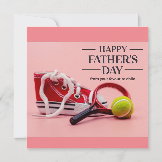Cartão De Festividades Feliz Dia dos Pais de Tênis para o Papai  (Frente)