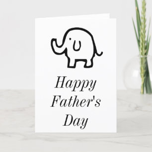 Cartão De Festividades Feliz Dia dos Pais Elefante Bebê Fofo Personalizad