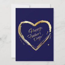 Feliz Dia dos Pais! Elegante Caligrafia Dourada Az