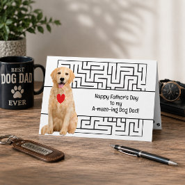 Cartão De Festividades Feliz Dia dos Pais Incrível Pai de Cachorro Texto