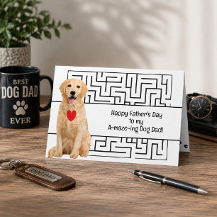 Cartão De Festividades Feliz Dia dos Pais Incrível Pai de Cachorro Texto