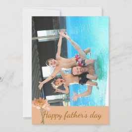 Cartão De Festividades Feliz dia dos pais l Foto de família moderna para 