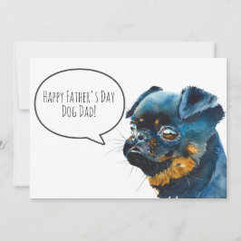 Cartão De Festividades Feliz Dia dos Pais, Papai Cachorro, Brussels Griff