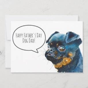 Cartão De Festividades Feliz Dia dos Pais, Papai Cachorro, Brussels Griff